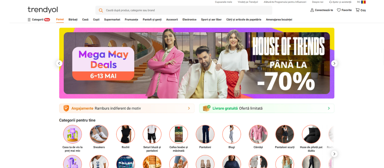 Platforma Trendyol Marketplace pentru vanzatori Romania Bulgaria Grecia